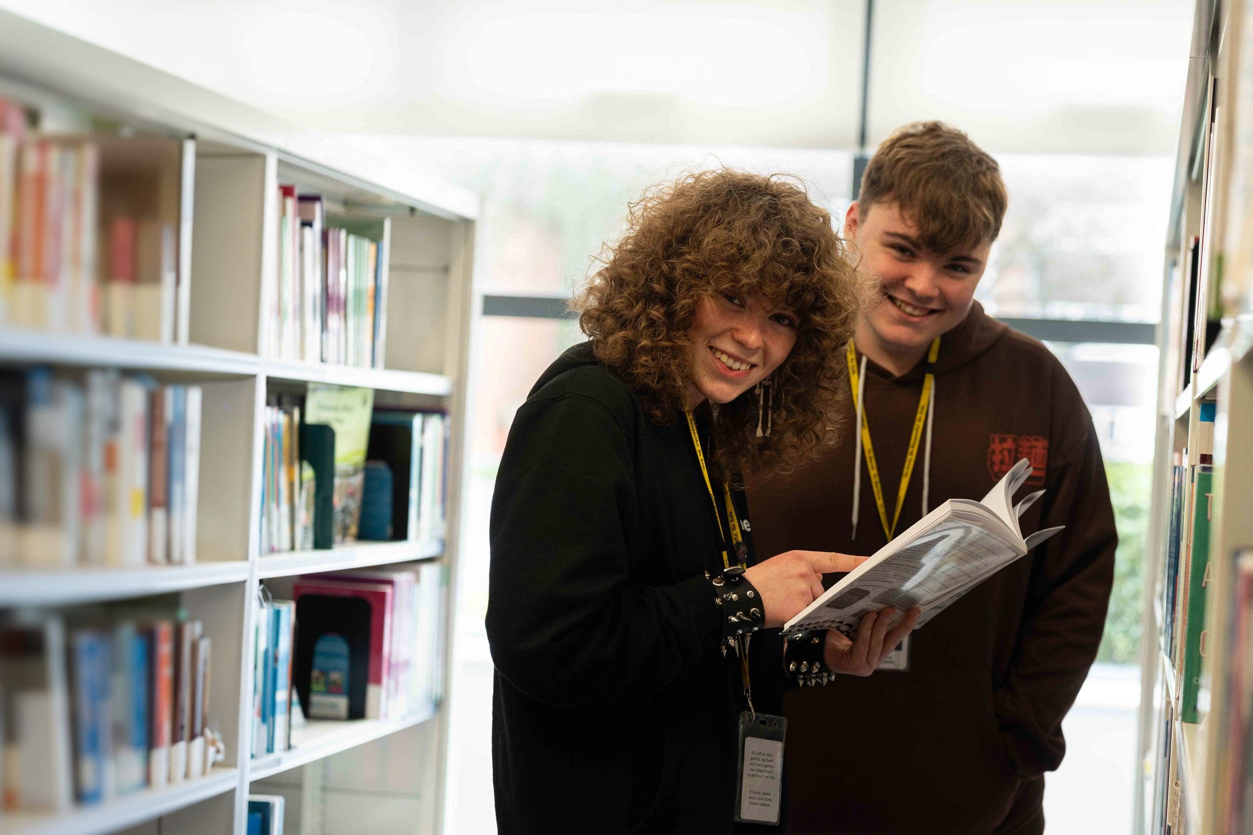 Students in the library