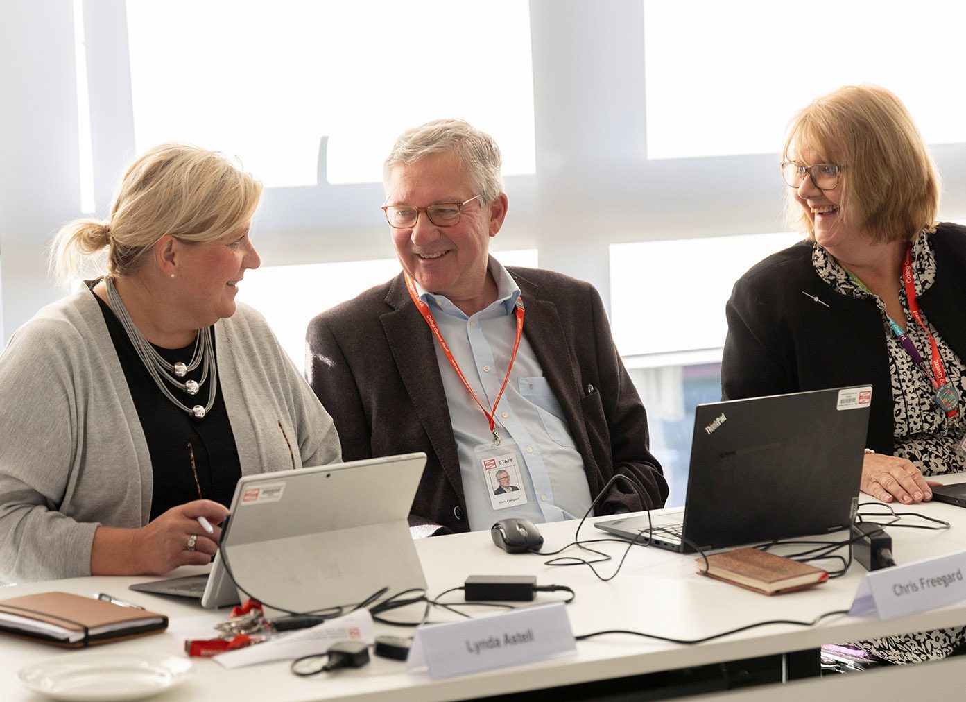 Staff at a meeting