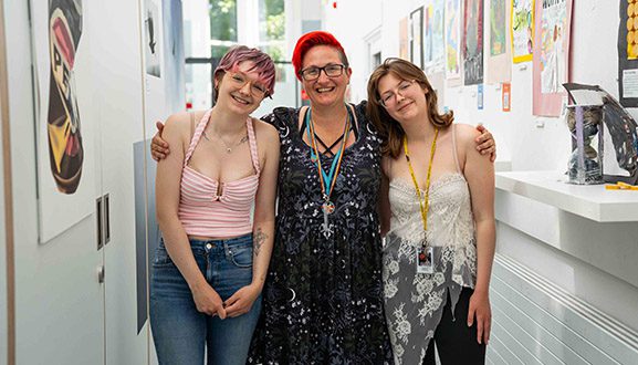 students smiling