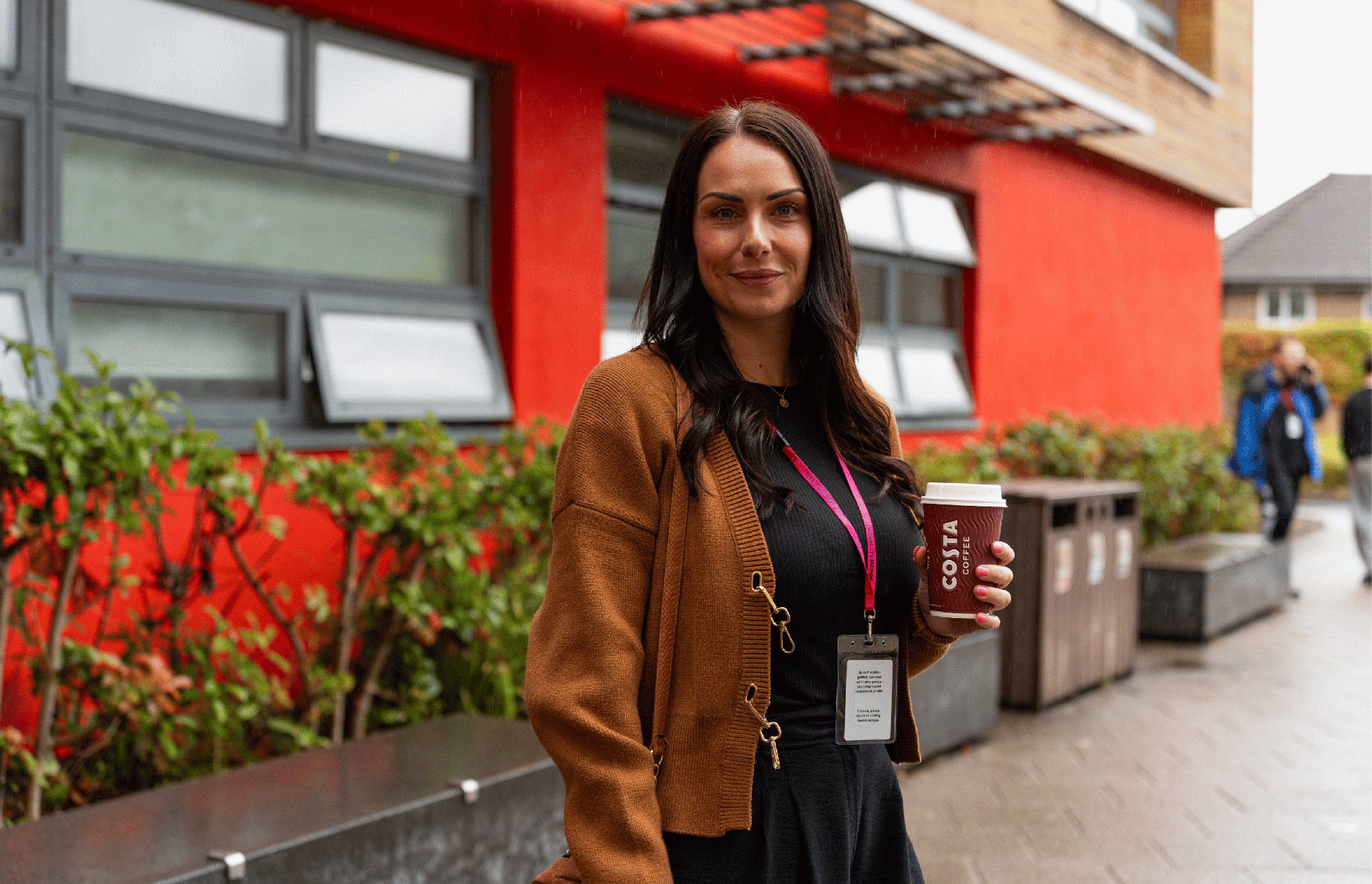Student Ashleigh outside campus