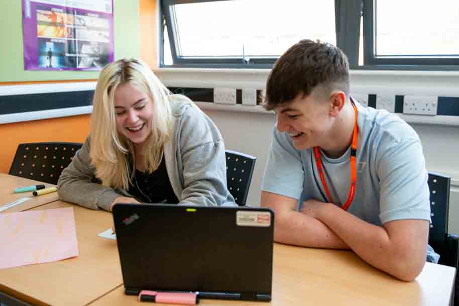 Students on laptop