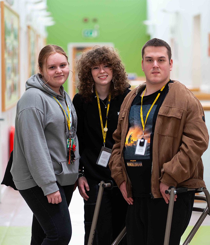 Students smiling