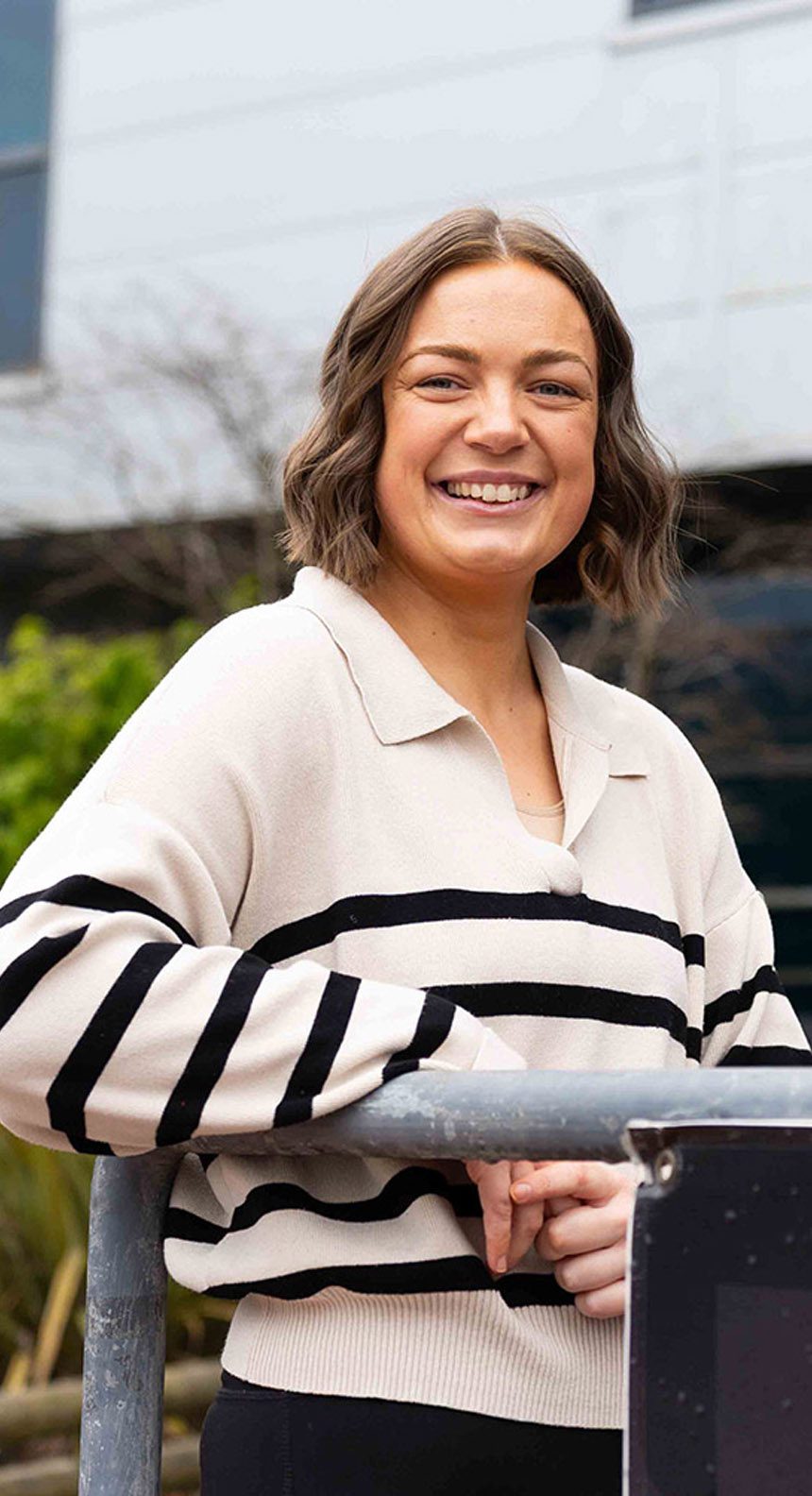 Miriam standing outside USW